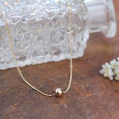 Fashion Design Sterling Silver Bead Floating Ball Necklace