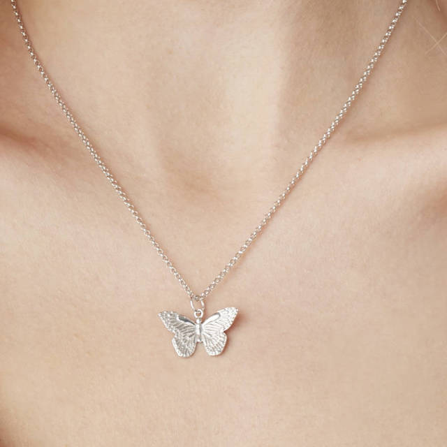 925 Sterling Silver Butterfly Necklace for New Beginnings