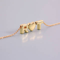 Triple Mini Letter Necklace in 925 Sterling Silver