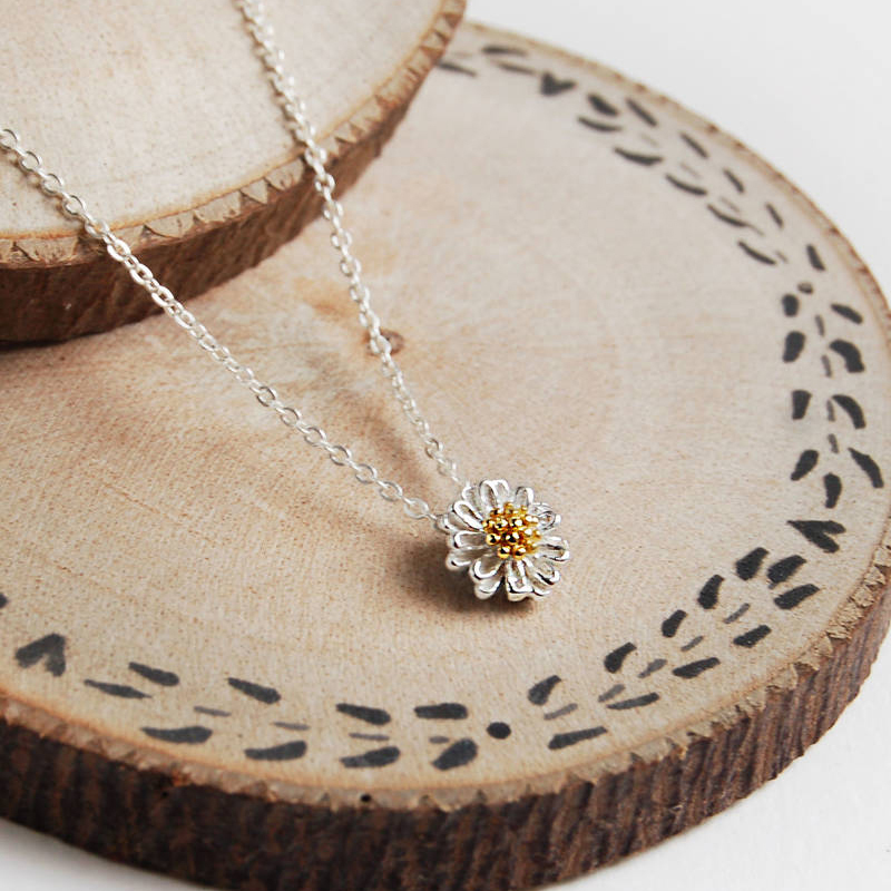 Delicate Design 925 Sterling Silver Daisy Earrings for Girl