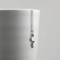 Landou Jewelry Sterling Silver Tiny Snake Pendant Necklace