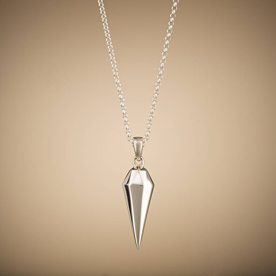 China Supplier Sterling Silver Faceted Teardrop Necklace