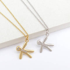 Pretty Design Sterling Silver Gingerbread Man Necklace for Teenage