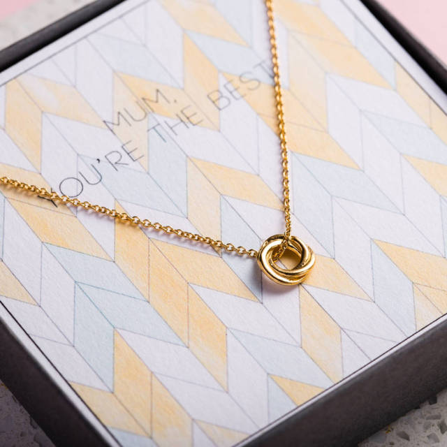 Sterling Silver Friendship Forever Love Knot Necklace