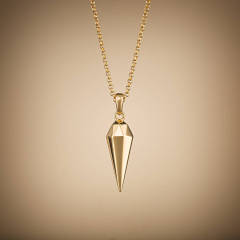 China Supplier Sterling Silver Faceted Teardrop Necklace