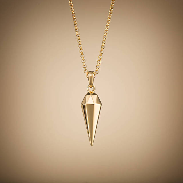 China Supplier Sterling Silver Faceted Teardrop Necklace