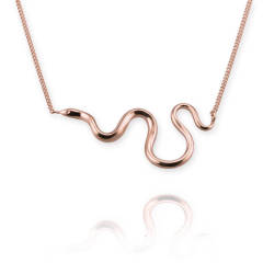 Sterling Silver Plain Fashion Snake Necklace for Girl