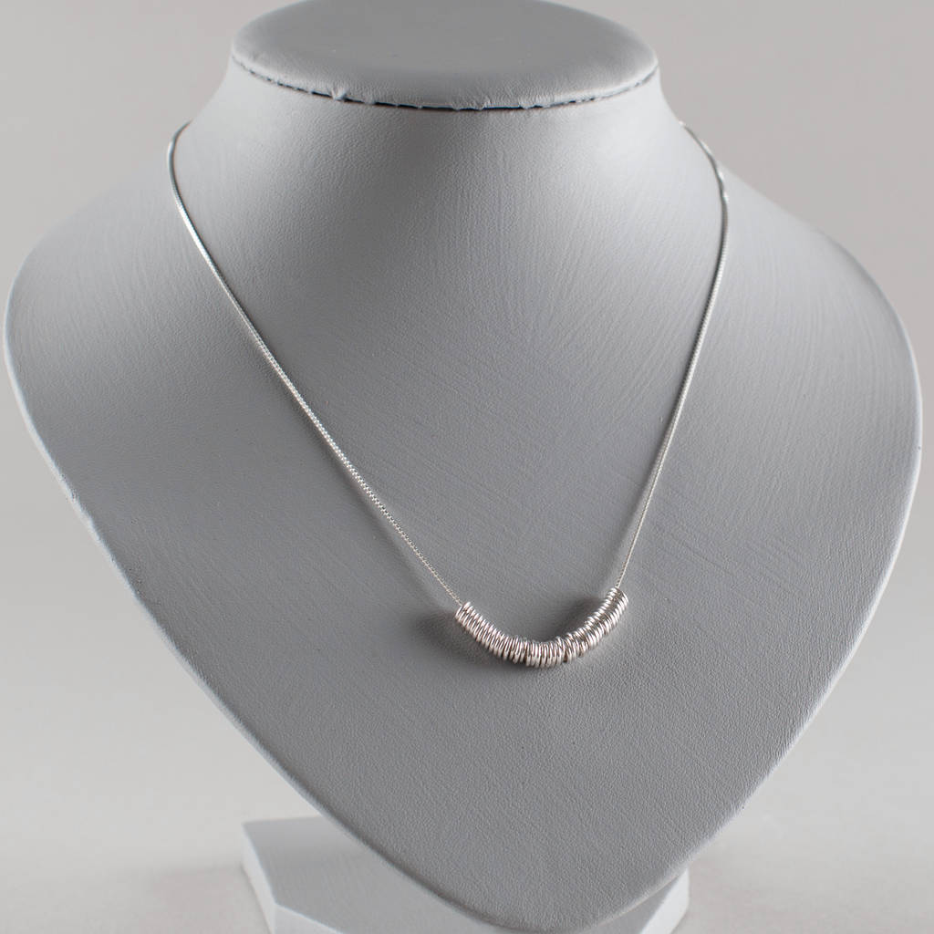 New Arrival Jewelry Sterling Silver Milestone Tiny Rings Necklace