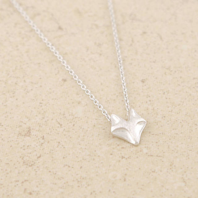 Fashion Jewelry 925 Sterling Silver Fox Necklace