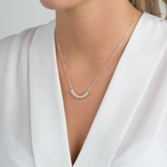 New Arrival Jewelry Sterling Silver Milestone Tiny Rings Necklace