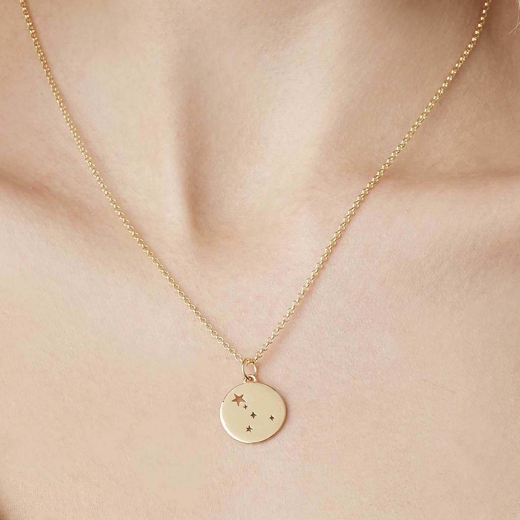 925 Sterling Silver Cancer Constellation Necklace Silver, Gold or Rose