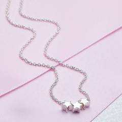 Sterling Silver Trio Dream Star Necklace