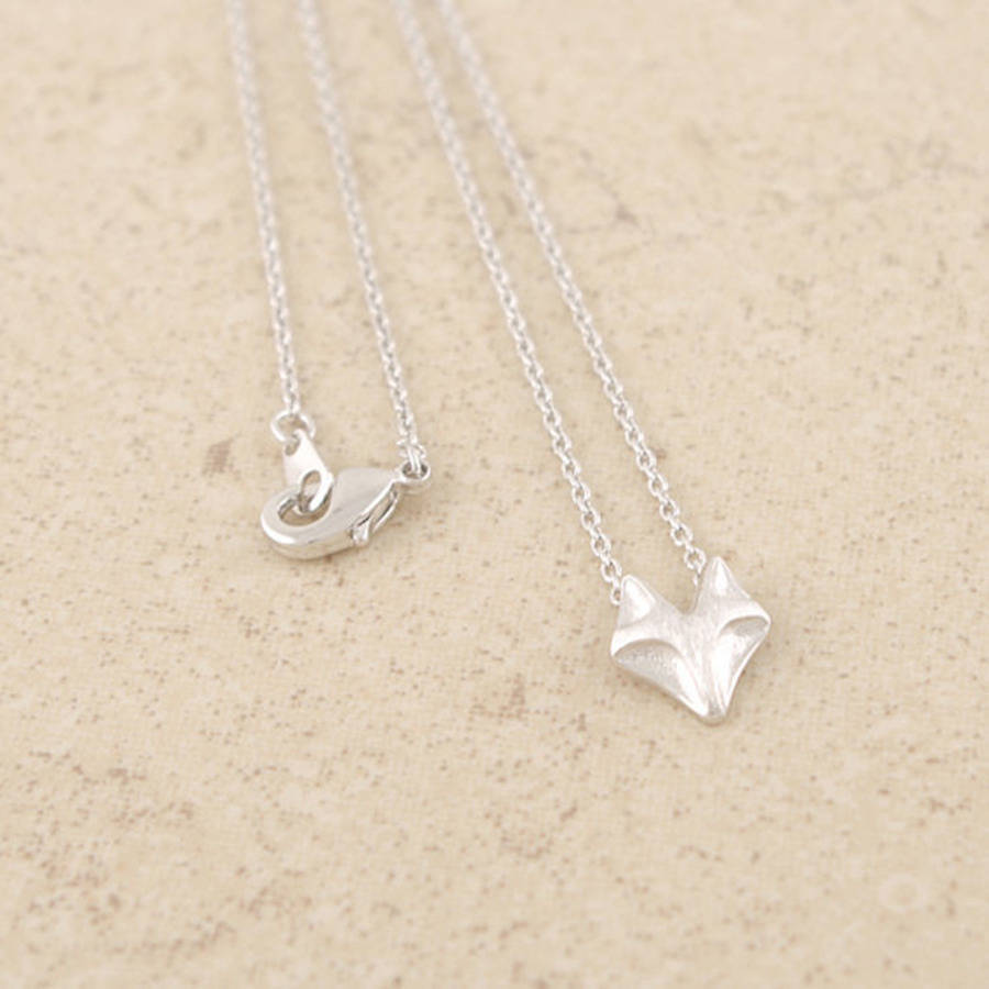 Fashion Jewelry 925 Sterling Silver Fox Necklace