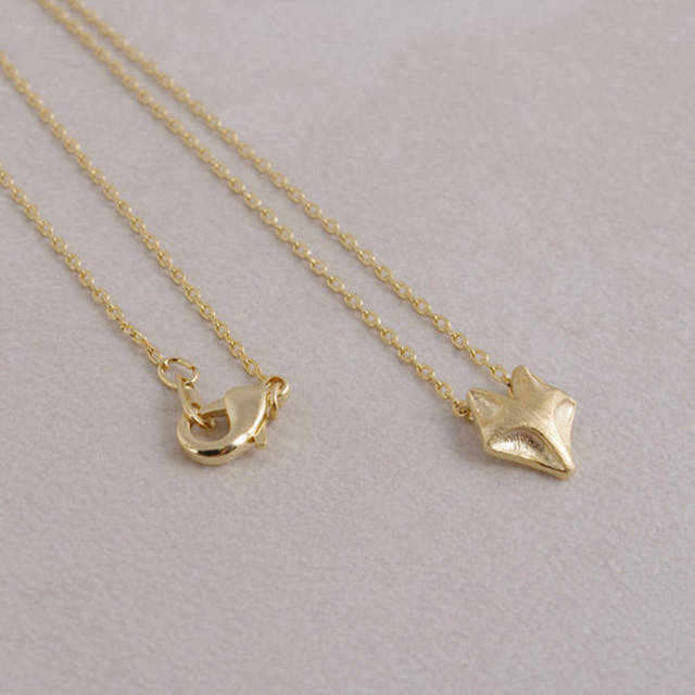 Fashion Jewelry 925 Sterling Silver Fox Necklace