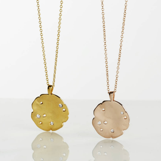 Sterling Silver Cosmos White Sapphire Pendant Necklace
