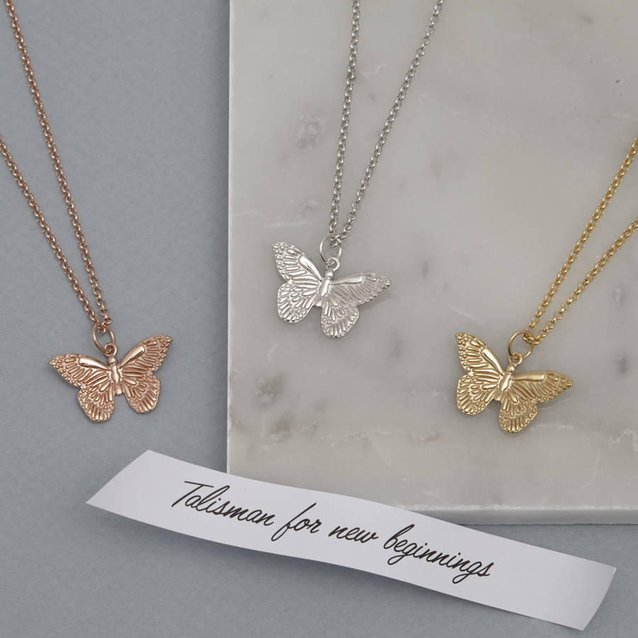 925 Sterling Silver Butterfly Necklace for New Beginnings