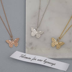 925 Sterling Silver Butterfly Necklace for New Beginnings