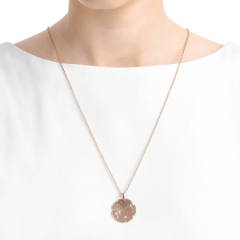 Sterling Silver Cosmos White Sapphire Pendant Necklace
