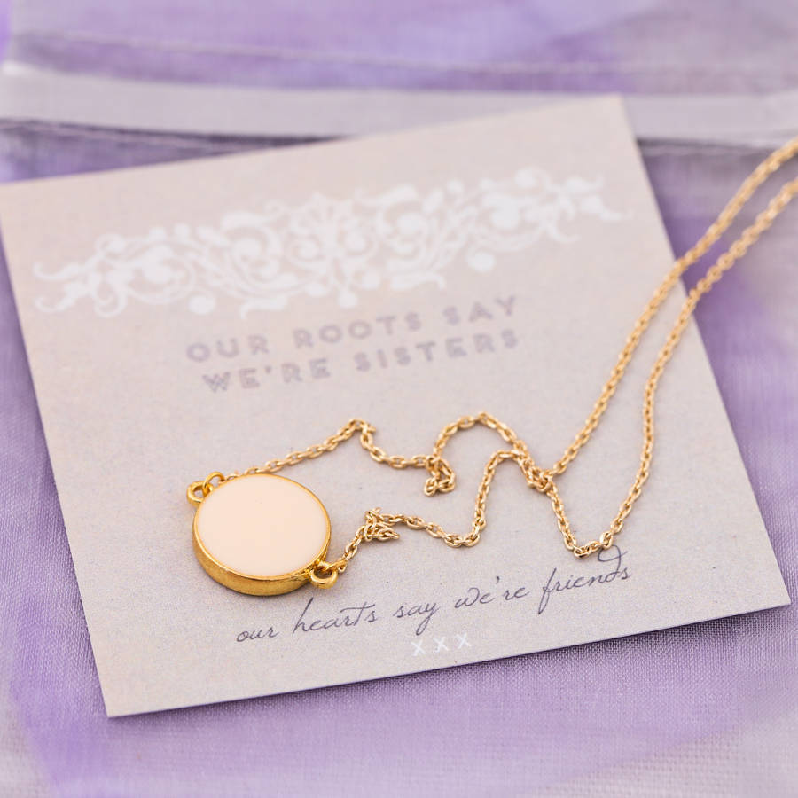 Dainty Design Sterling Silver Colourful Enamel Coin Necklace