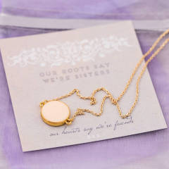 Dainty Design Sterling Silver Colourful Enamel Coin Necklace