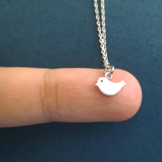 Animal Jewelry Sterling Silver Little Bird Necklace