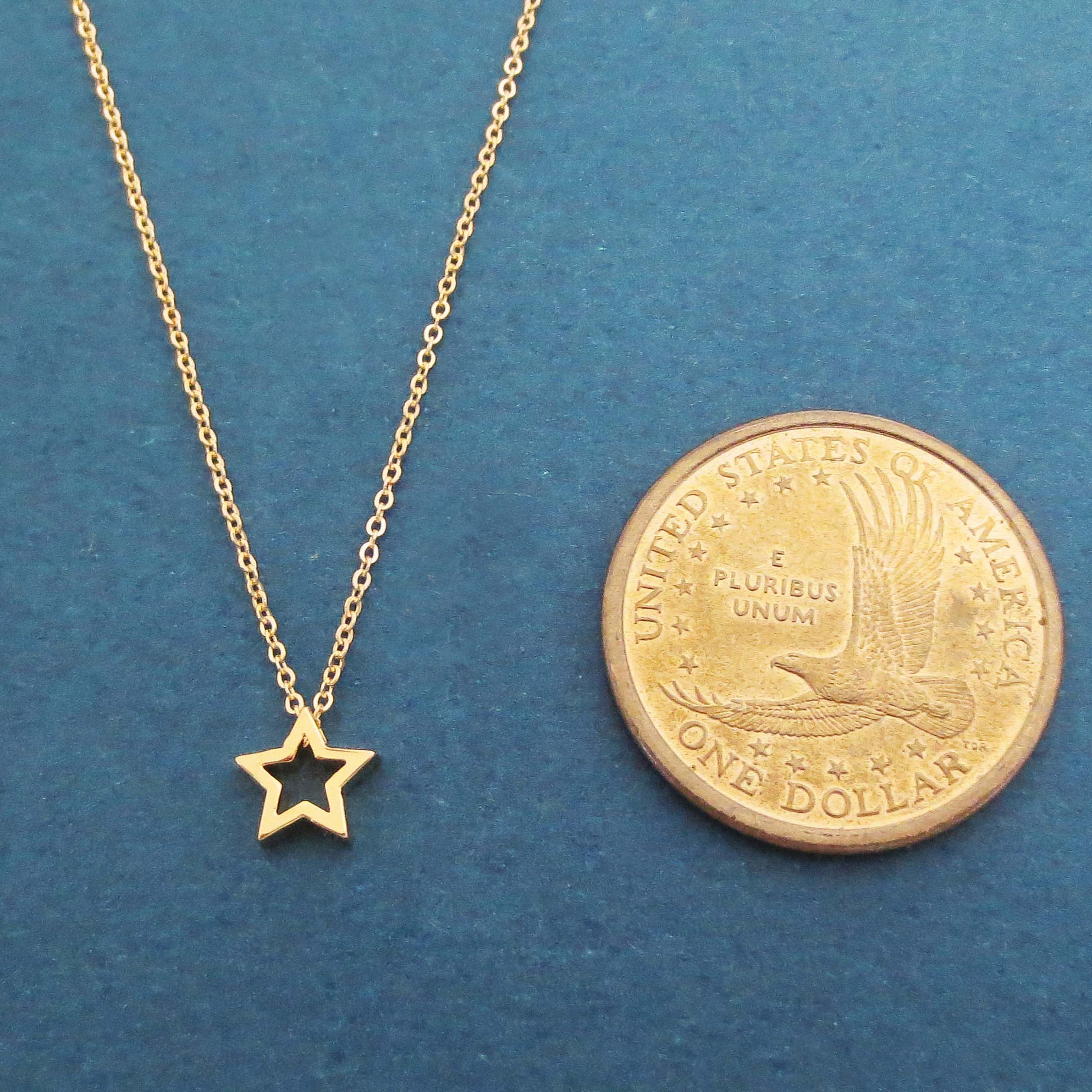 Fashion Sterling Silver Open Star Necklace for Ladies