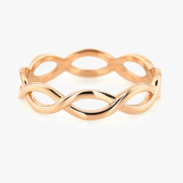 Sterling Silver Plain Infinity Wedding Band Ring for Women