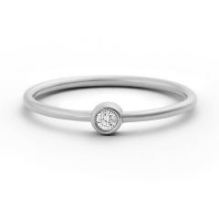 Simple Design 925 Sterling Silver Solitaire Finger Band Ring Design