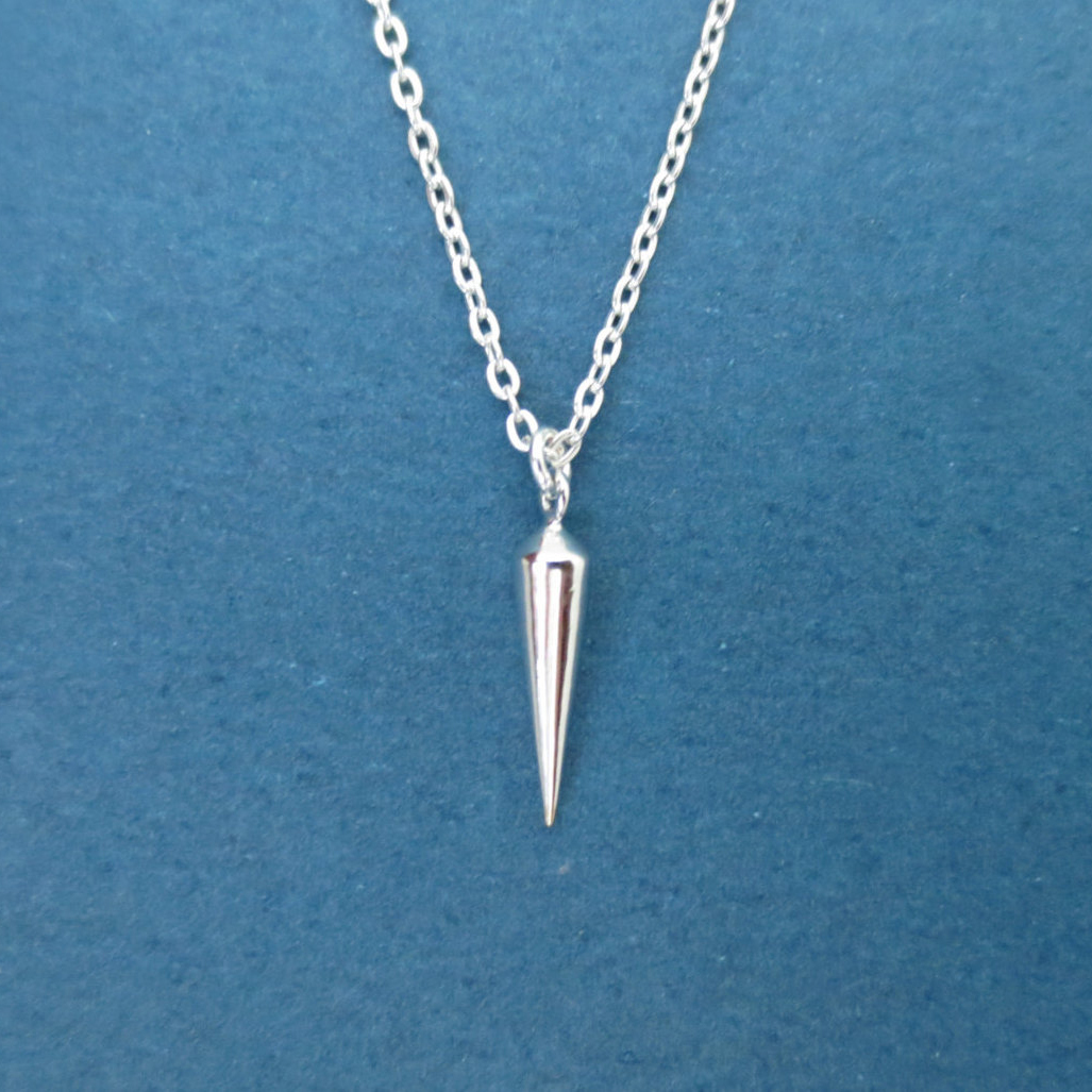 Simple Design 925 Sterling Silver Spike Necklace