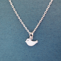 Animal Jewelry Sterling Silver Little Bird Necklace