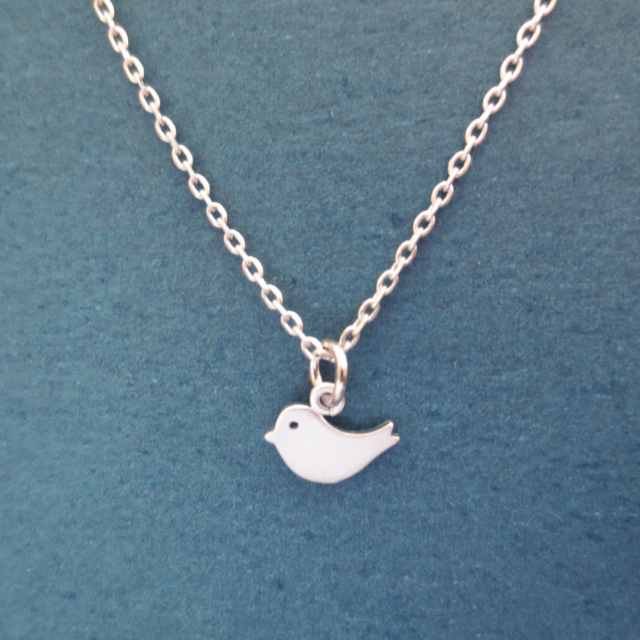 Animal Jewelry Sterling Silver Little Bird Necklace