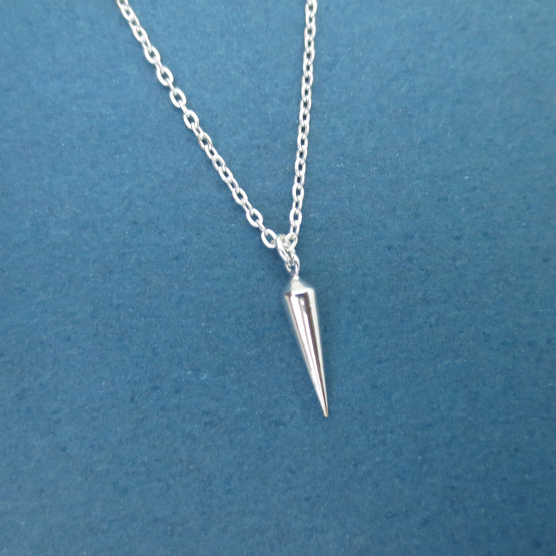 Simple Design 925 Sterling Silver Spike Necklace