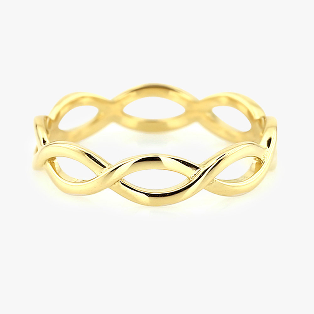 Sterling Silver Plain Infinity Wedding Band Ring for Women