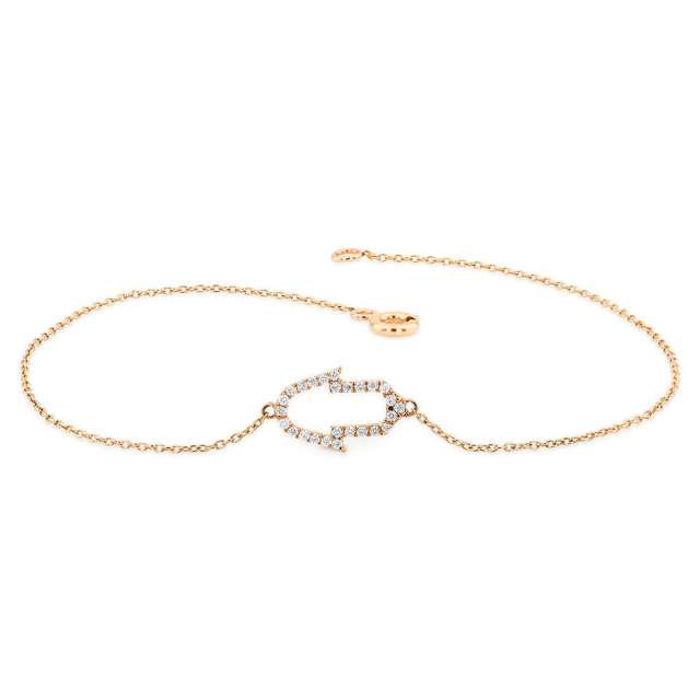 14K Gold Sterling Silver Cubic Zirconia Tiny Hamsa Hand Bracelet