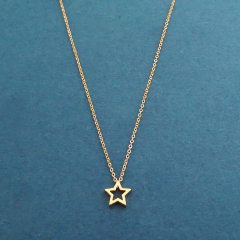 Fashion Sterling Silver Open Star Necklace for Ladies