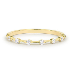 Dainty Sterling Silver Half Eternity Minimal Ring Petite Stacking Wedding ring