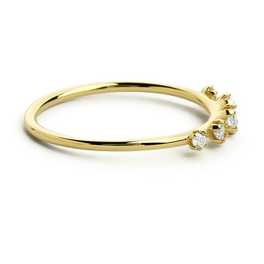 Sterling Silver Cubic Zirconia Stacking Wedding Band Ring