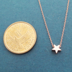 Dainty Sterling Silver Five-pointed Star Necklace