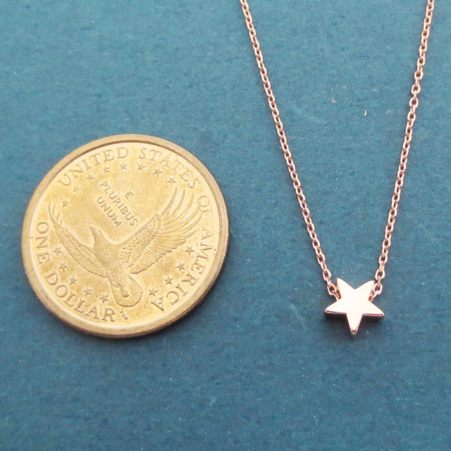 Dainty Sterling Silver Five-pointed Star Necklace