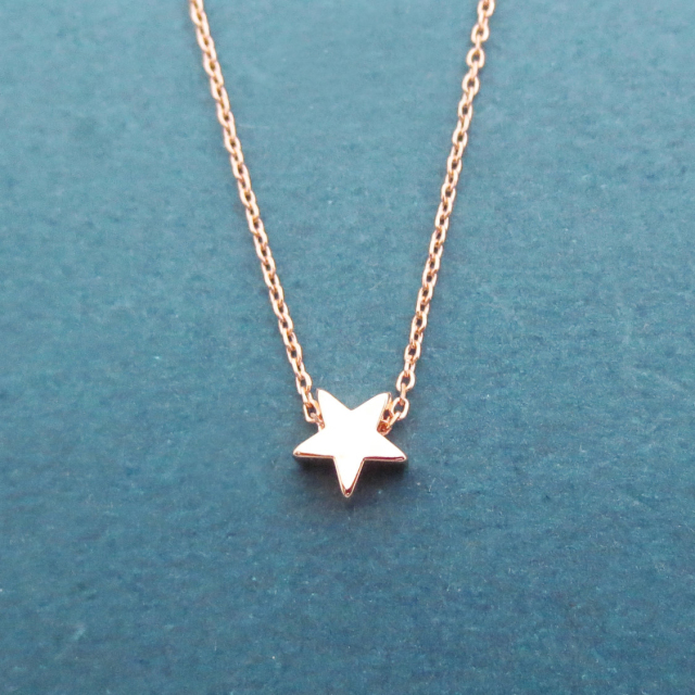Dainty Sterling Silver Five-pointed Star Necklace