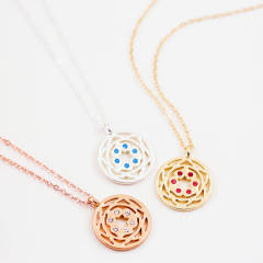 Sterling Silver Birthstone Chakra Necklace