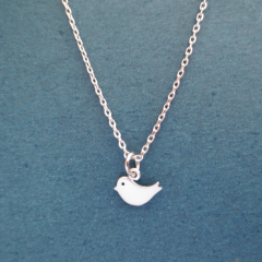 Animal Jewelry Sterling Silver Little Bird Necklace