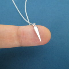 Simple Design 925 Sterling Silver Spike Necklace
