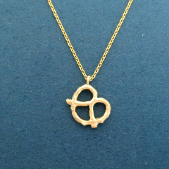 Pretty Jewelry Sterling Silver Pretzel Necklace for Best Friends