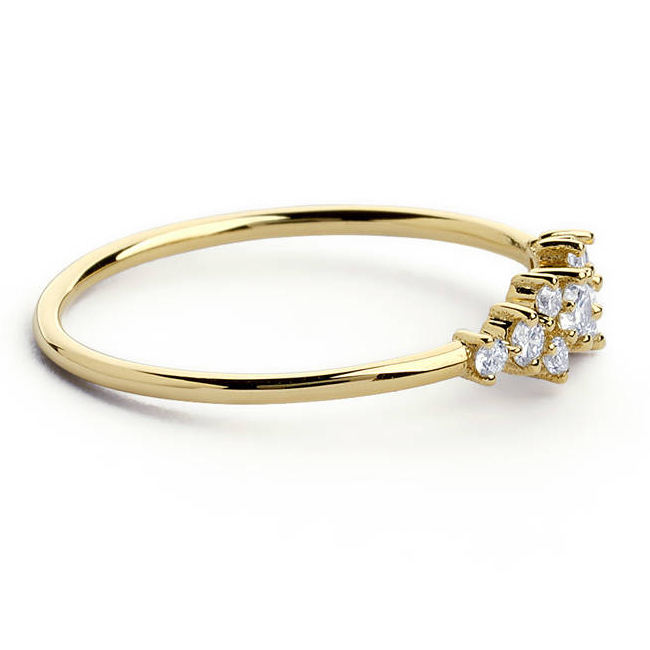Saudi Gold Jewelry Thin Rings Silver China Wholesale Zircone Ring