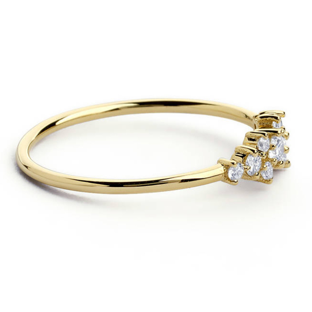 Saudi Gold Jewelry Thin Rings Silver China Wholesale Zircone Ring