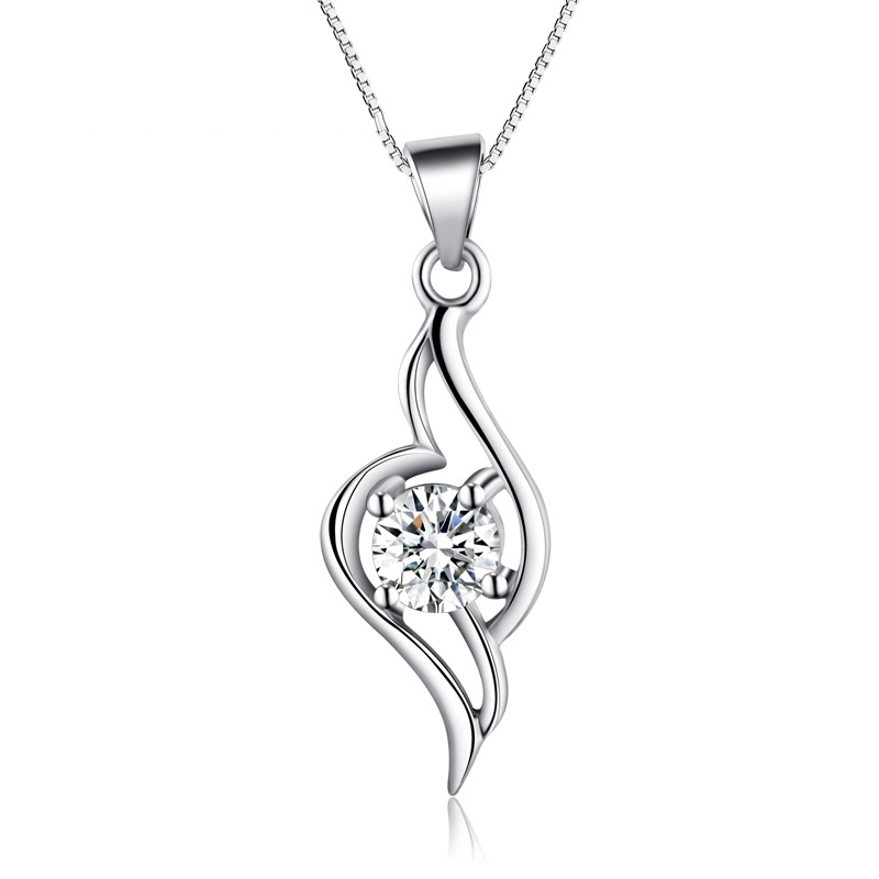 Netherlands Jewelry Sterling Silver Solitaire Delicate Necklace