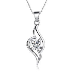 Netherlands Jewelry Sterling Silver Solitaire Delicate Necklace
