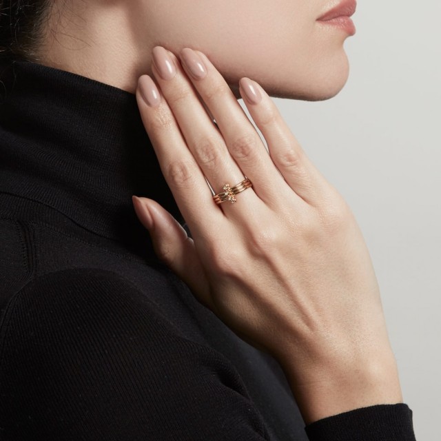 Dainty 925 Sterling Silver Cubic Zirconia Triple Ring