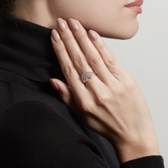 Sterling Silver Three Pieces Mini Beaded Curved Stackable Ring